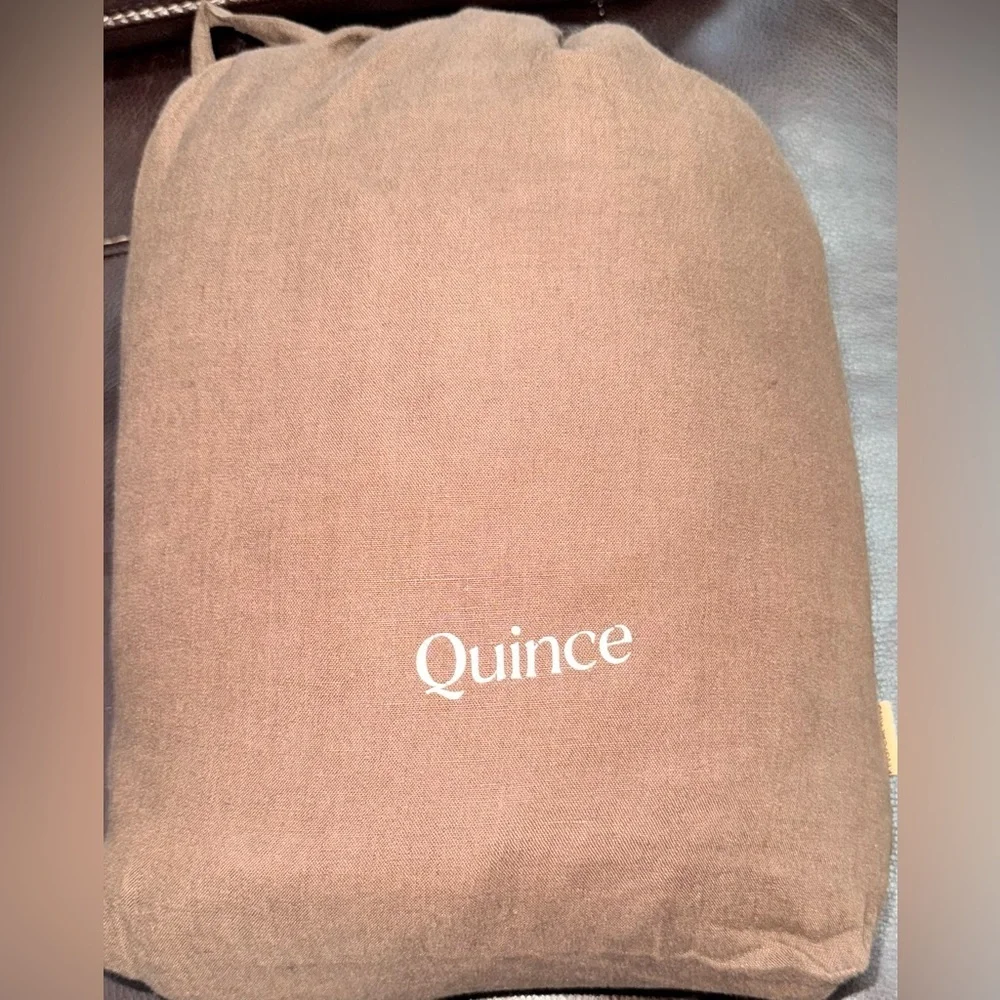 QUINCE ESPRESSO LINEN DUVET SET